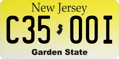 NJ license plate C35OOI
