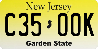 NJ license plate C35OOK