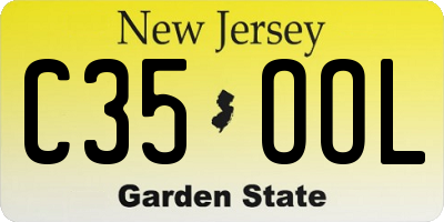 NJ license plate C35OOL