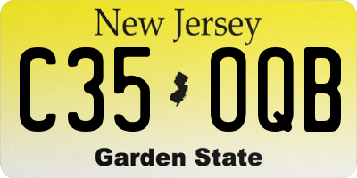NJ license plate C35OQB