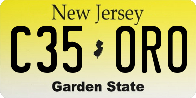 NJ license plate C35ORO
