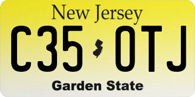 NJ license plate C35OTJ