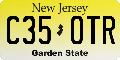 NJ license plate C35OTR