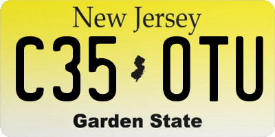 NJ license plate C35OTU