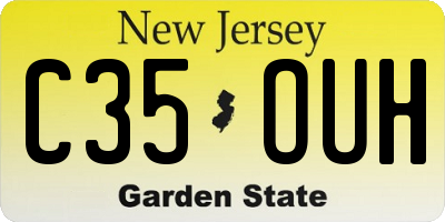 NJ license plate C35OUH