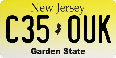 NJ license plate C35OUK