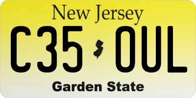 NJ license plate C35OUL
