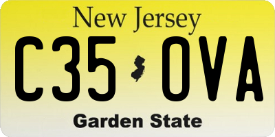 NJ license plate C35OVA