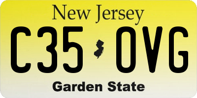 NJ license plate C35OVG