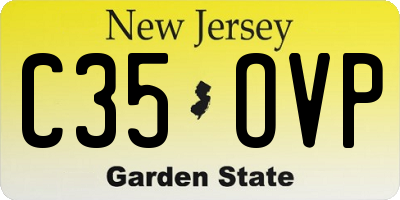 NJ license plate C35OVP