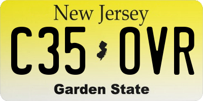 NJ license plate C35OVR