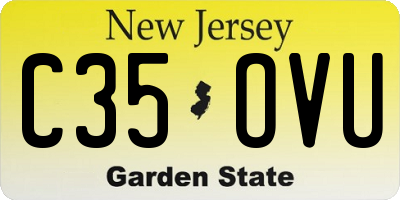 NJ license plate C35OVU