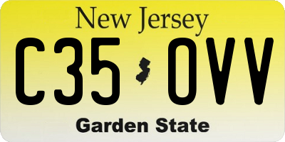 NJ license plate C35OVV