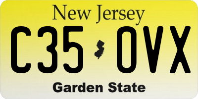 NJ license plate C35OVX