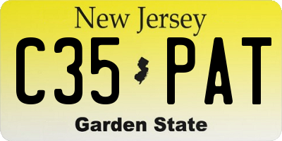 NJ license plate C35PAT