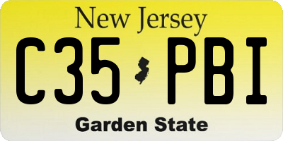 NJ license plate C35PBI