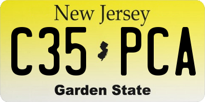 NJ license plate C35PCA