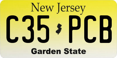 NJ license plate C35PCB