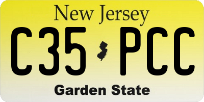 NJ license plate C35PCC