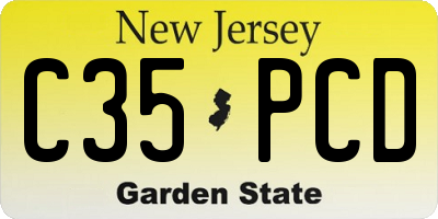 NJ license plate C35PCD