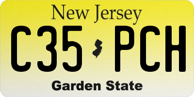 NJ license plate C35PCH