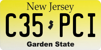 NJ license plate C35PCI