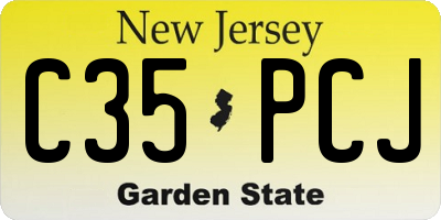 NJ license plate C35PCJ