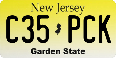NJ license plate C35PCK