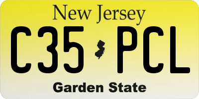 NJ license plate C35PCL