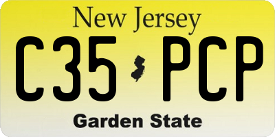 NJ license plate C35PCP