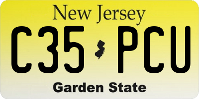 NJ license plate C35PCU