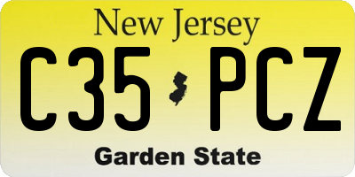 NJ license plate C35PCZ