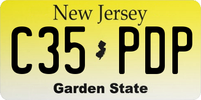 NJ license plate C35PDP