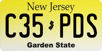NJ license plate C35PDS
