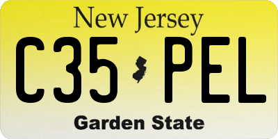 NJ license plate C35PEL