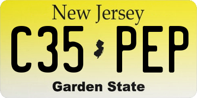 NJ license plate C35PEP