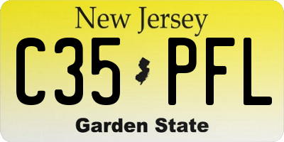 NJ license plate C35PFL