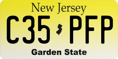 NJ license plate C35PFP