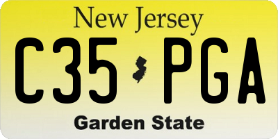 NJ license plate C35PGA