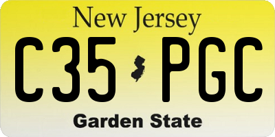 NJ license plate C35PGC