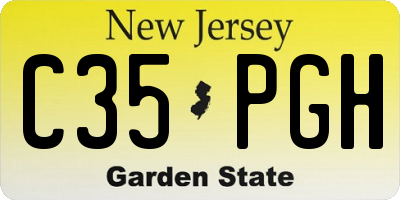 NJ license plate C35PGH