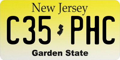 NJ license plate C35PHC