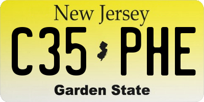 NJ license plate C35PHE