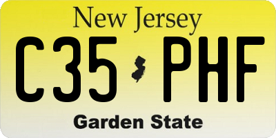 NJ license plate C35PHF