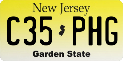 NJ license plate C35PHG