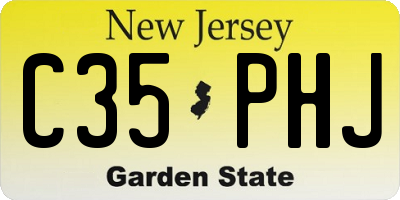 NJ license plate C35PHJ