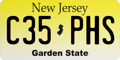 NJ license plate C35PHS