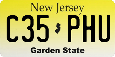 NJ license plate C35PHU