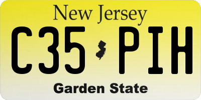 NJ license plate C35PIH