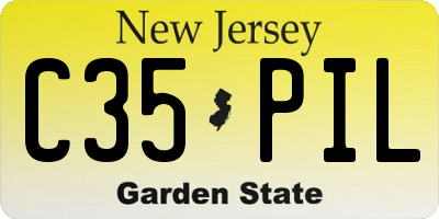 NJ license plate C35PIL